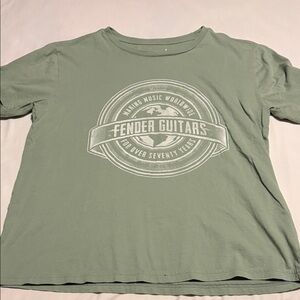 Women’s Lucky Brand Fender Sage Green Guitar Tee